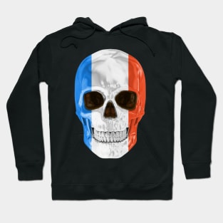 France Flag Skull - Gift for French With Roots From France Hoodie